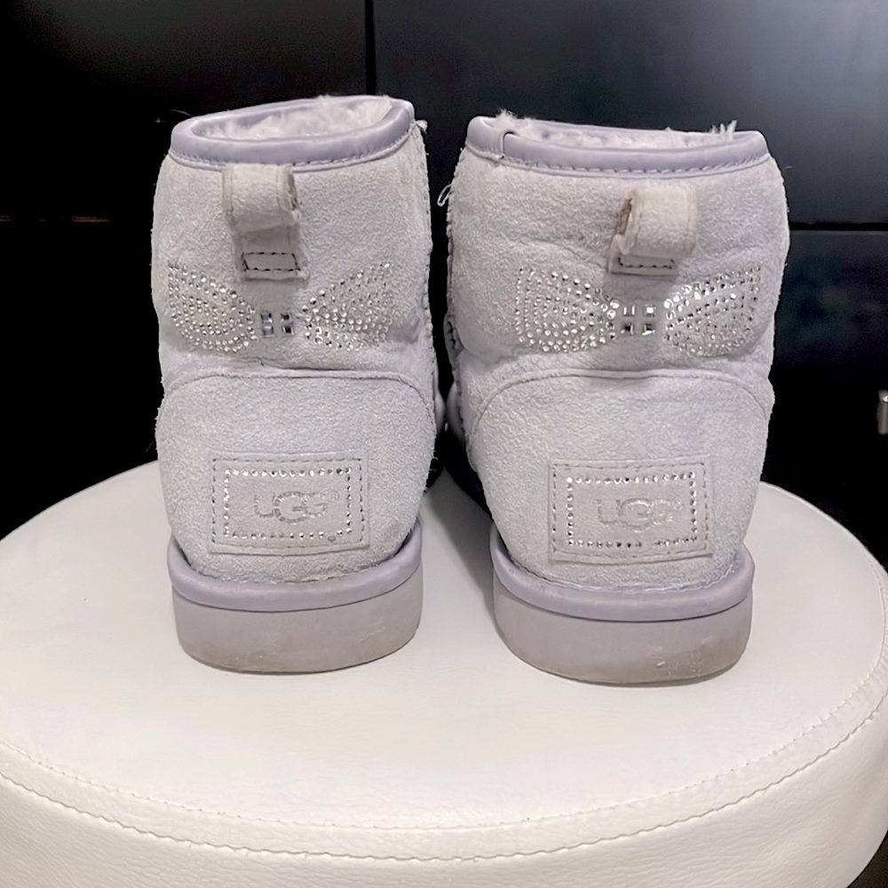 Ugg boots, Swarovski crystal bows size 6